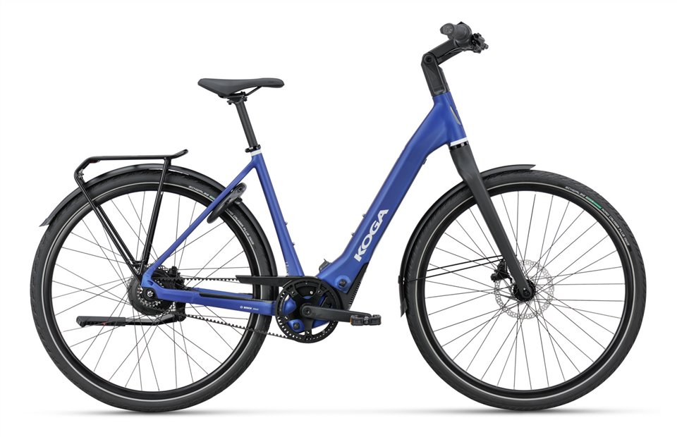 De lichtgewicht KOGA E-F3 6.0 weegt slechts 22,3 kg. Deze e-bike combineert elegantie met functionaliteit. Het frame valt op door prachtige details, zoals de geïntegreerde verlichting en kabels.
